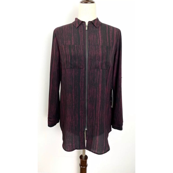 Rock Republic Purple Zipper Blouse - Picture 2 of 8